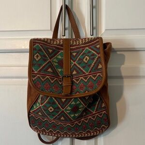 Myra Bag Canvas Tribal Backpack